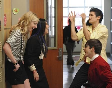 Glee's back Tina Mike Chang You can release that breath you've been 
